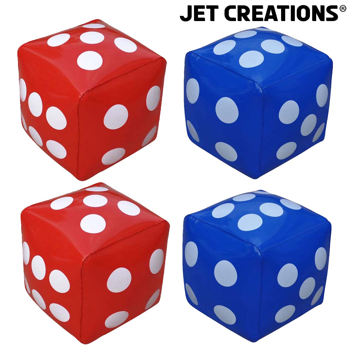 4-Pack Inflatable 12 inch Dice, [FUN-DICE2] – Jet Creations Inc.